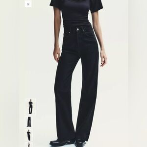Zara Black Washed Denim Jeans